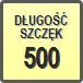 Piktogram - Długość szczęk: 500